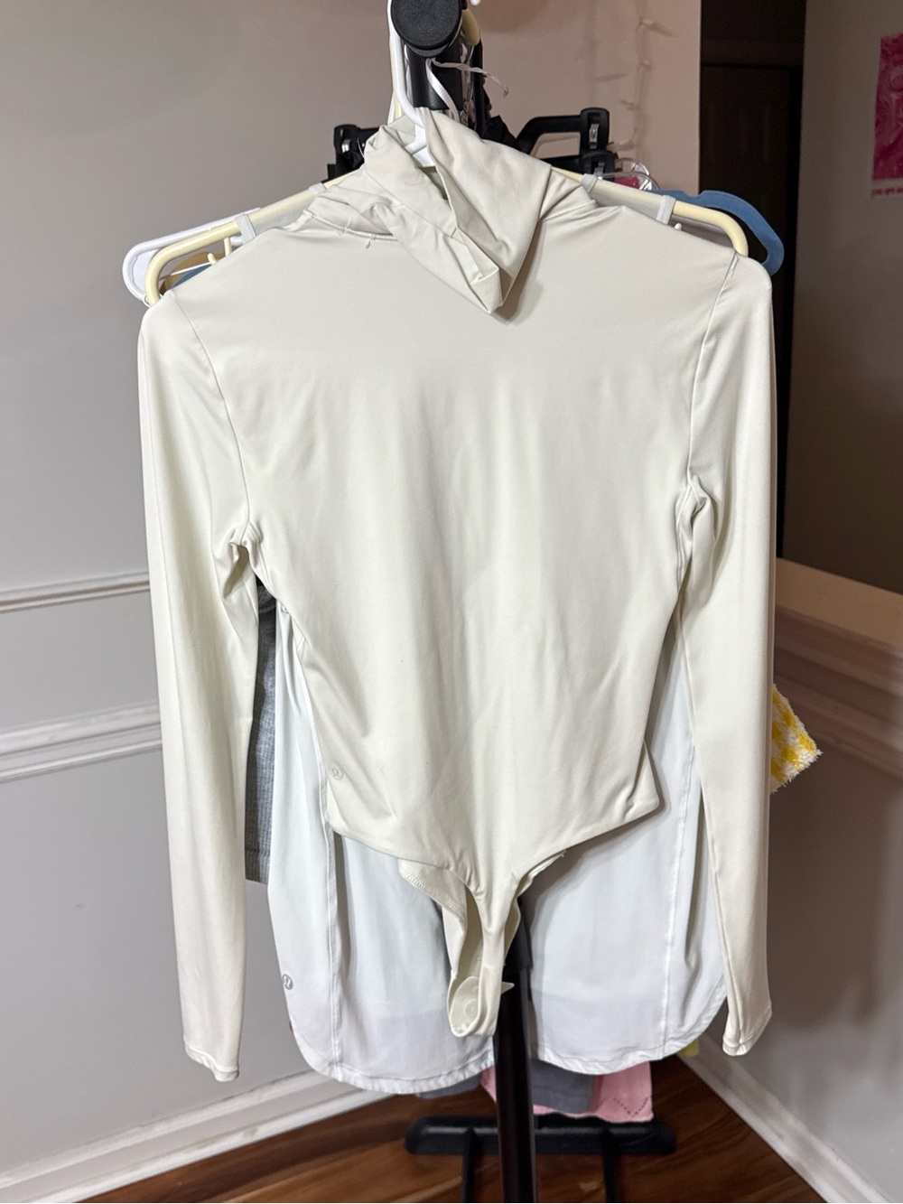 lululemon athletica Cream Long-Sleeve Hooded Bodysuit